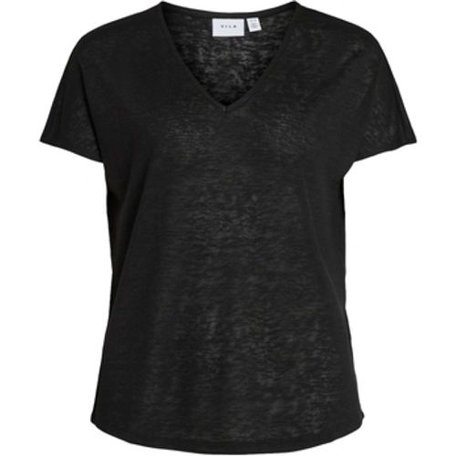 Vila Blusen Top Amer S/S - Black - Vila - Modalova