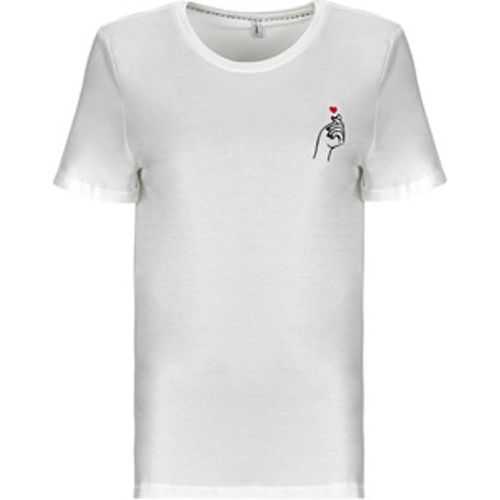 T-Shirt ONLSILLE S/S HEART TOP CS JRS - Only - Modalova