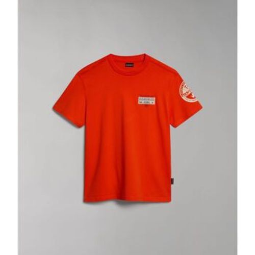 T-Shirt S-AMUNDSEN NP0A4H6B-R05 CHERRY RED - Napapijri - Modalova
