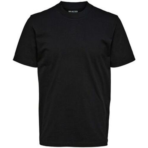 T-Shirts & Poloshirts 16077385 RELAXCOLMAN-BLACK - Selected - Modalova