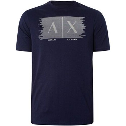 T-Shirt Gestreiftes T-Shirt mit Logografik - EAX - Modalova