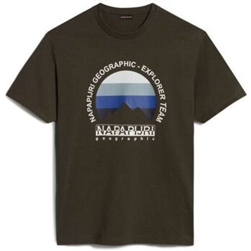 T-Shirts & Poloshirts S-TELEMARKET SS NP0A4HRC-GE4 GREEN DEPHTS - Napapijri - Modalova