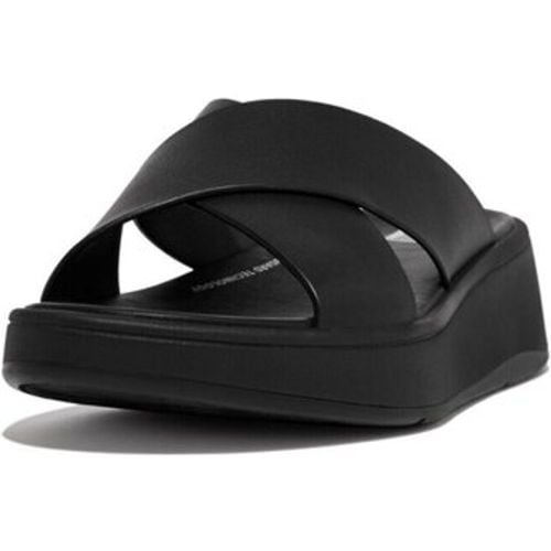 Pantoffeln F-MODE LEATHER FLATFORM CROSS SLIDES All Black - FitFlop - Modalova