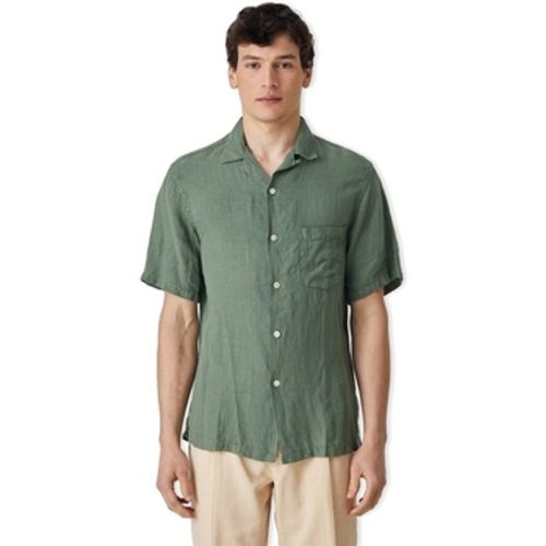 Hemdbluse Linen Camp Collar Shirt - Dry Green - Portuguese Flannel - Modalova