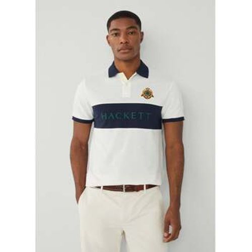 T-Shirts & Poloshirts Heritage panel polo - white - Hackett - Modalova