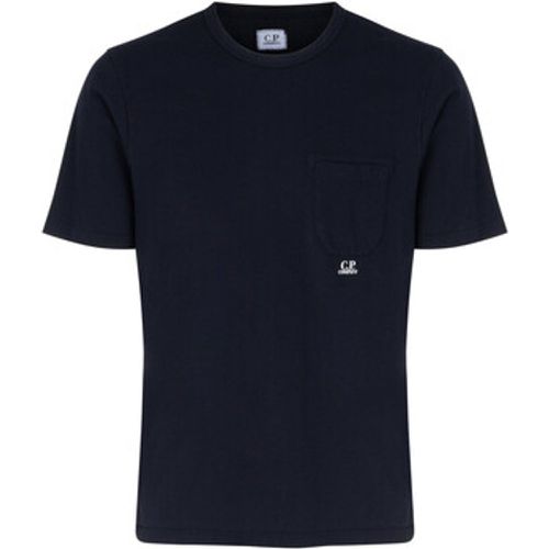 T-Shirts & Poloshirts T-shirt aus blauer Baumwolle mit Tasche - C.P. Company - Modalova