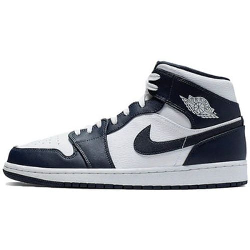 Sneaker Air Jordan 1 Mid White Metallic Gold Obsidian - Nike - Modalova