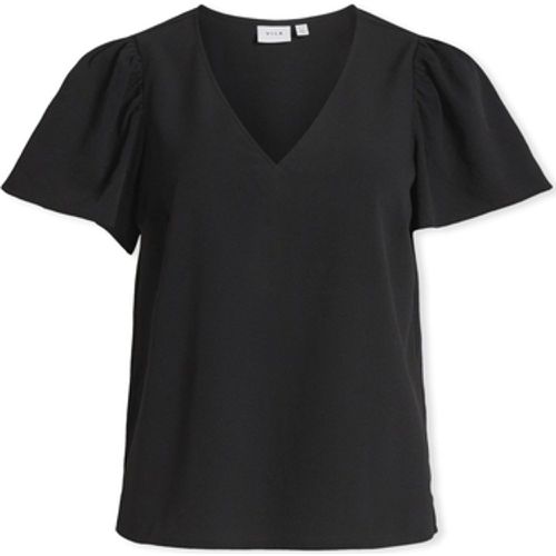 Blusen Top Kirsti Ika LS - Black Beauty - Vila - Modalova