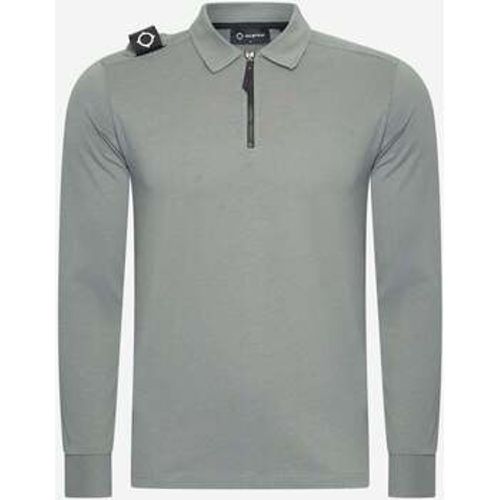 T-Shirts & Poloshirts Ls jersey zip polo - sedona grey - Ma.strum - Modalova