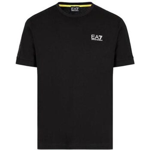 T-Shirts & Poloshirts Logo Series Logo Stripe T-Shirt - Black - Ea7 Emporio Armani - Modalova