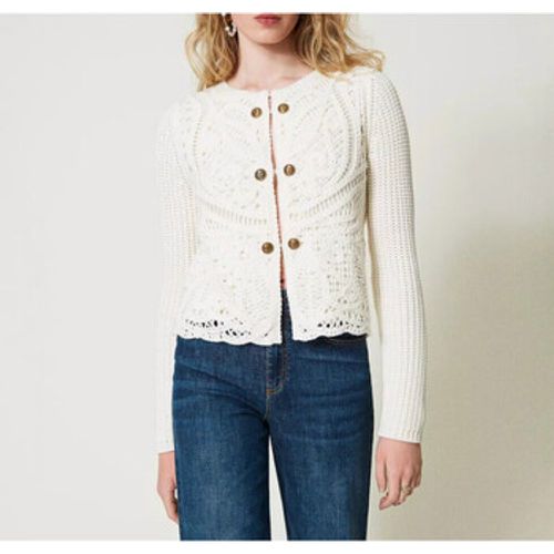 Jeans GIACCA IN MAGLIA MISTO LANA CROCHET Art. 242TP3474 - Twin Set - Modalova