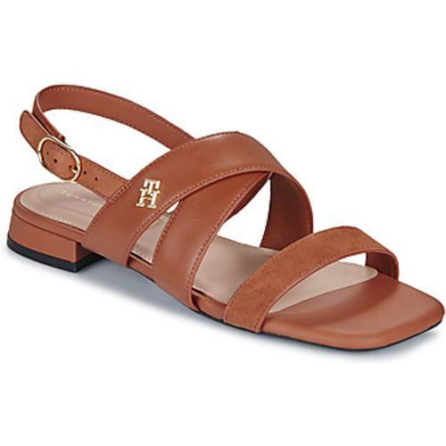 Sandalen LEATHER SUEDE FLAT SANDAL - Tommy Hilfiger - Modalova