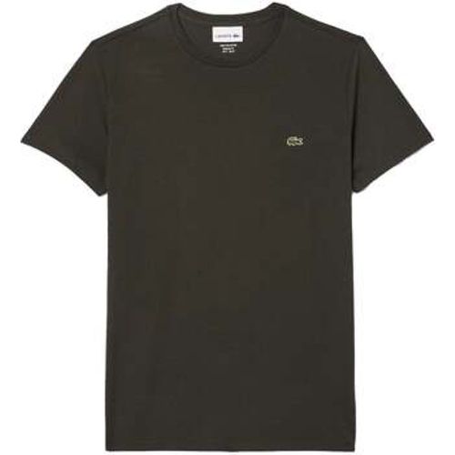 T-Shirts & Poloshirts Cotton Pima Crew Neck T-Shirt Dark Khaki Green - Lacoste - Modalova