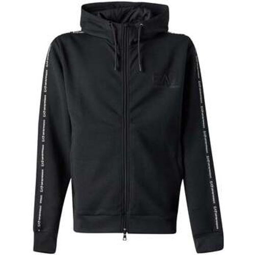 Sweatshirt Logo Series Stretch Viscose Zip Hoodie Black - Ea7 Emporio Armani - Modalova