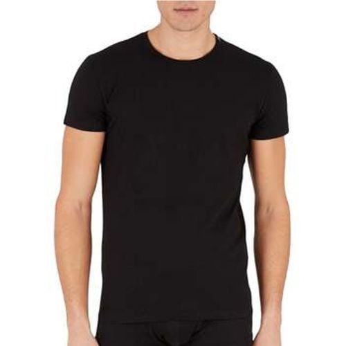 T-Shirts & Poloshirts Iconic Lounge Stretch Piquet T-Shirt Black - Emporio Armani - Modalova