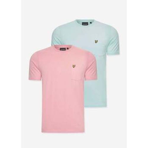 T-Shirts & Poloshirts Pocket 2 pack t-shirt - palm pink - clear sky - Lyle & Scott - Modalova