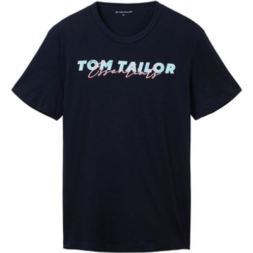 T-Shirt T-Shirt Kurzarmshirt mit Front-Logo-Print - Tom Tailor - Modalova