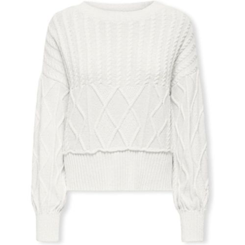 Pullover Katia Life Loose Cable Knit - Cloud Dancer - Only - Modalova