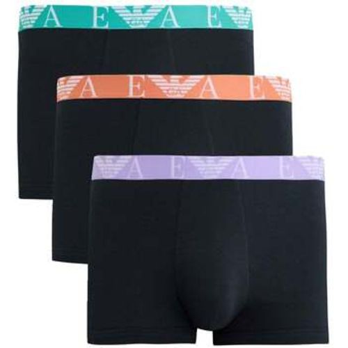 Boxer Stretch Cotton Logo 3 Pack Boxers Armani Blue - Emporio Armani - Modalova