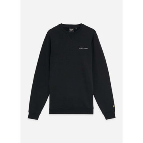 Pullover Loopback embroidered crew neck sweatshirt - jet black white - Lyle & Scott - Modalova