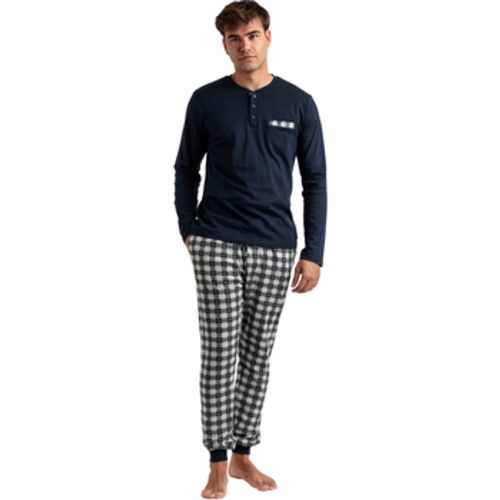 Pyjamas/ Nachthemden Pyjama Outfit Hose Polo Langarm Classic Checks - Admas - Modalova