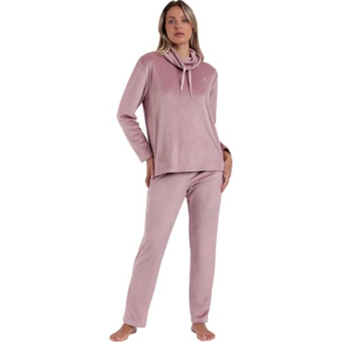 Pyjamas/ Nachthemden Pyjama Samt Hose Sweatshirt Stehkragen Luxury Velvet - Admas - Modalova