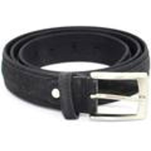 Cintura Cintura uomo nera in pelle scamosciata e tela regolabile fibbia - Malu Shoes - Modalova