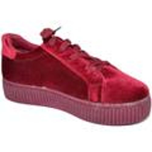 Sneakers basse Sneakers bassa donna bordeaux ciniglia con fondo alto platform - Malu Shoes - Modalova