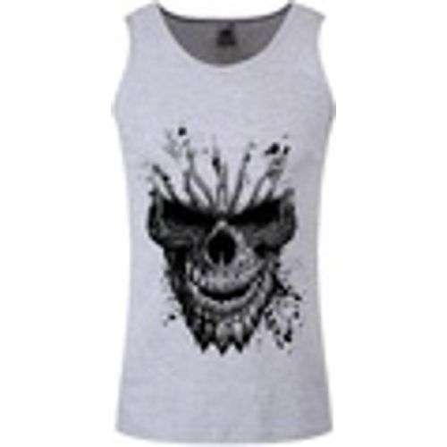 T-shirt senza maniche Carved Skull - Grindstore - Modalova