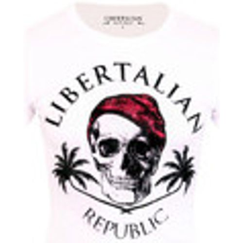 T-shirt T-Shirt Libertalia-Républic Red Logo Blanc - Libertalian-Républic - Modalova