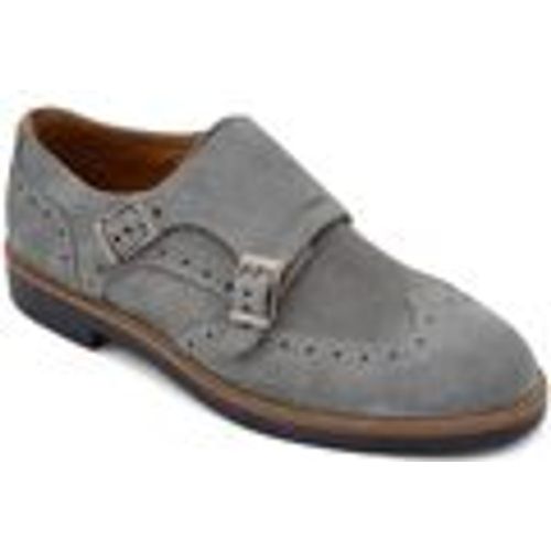 Classiche basse Scarpe uomo doppia fibbia in vera pelle morbida scamosci - Malu Shoes - Modalova