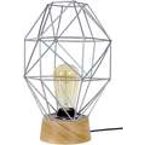 Lampade d’ufficio lampada da comodino tondo legno naturale e alluminio - Tosel - Modalova