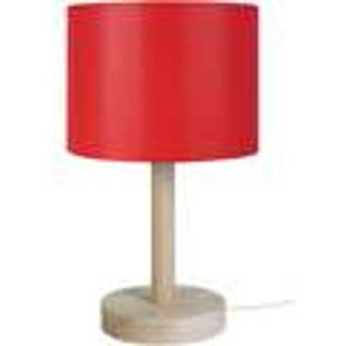 Lampade d’ufficio lampada da comodino tondo legno naturale e rosso - Tosel - Modalova