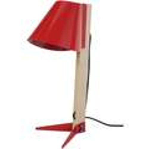 Lampade d’ufficio Lampada da scrivania tondo legno naturale e rosso - Tosel - Modalova