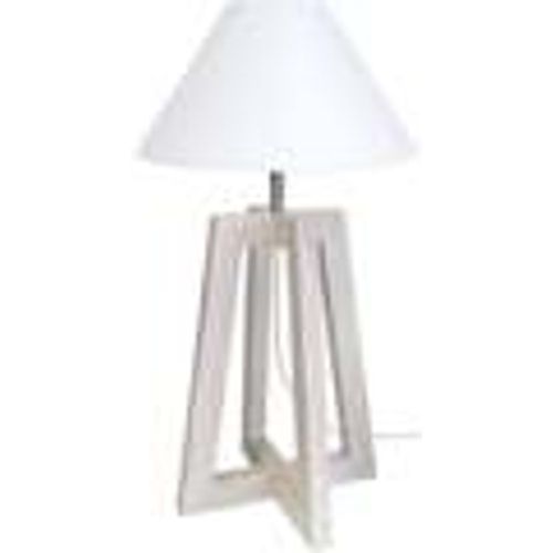 Lampade d’ufficio lampada da comodino tondo legno taupe e bianco - Tosel - Modalova