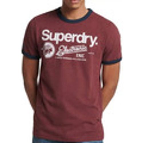 T-shirt Core Logo Graphic Ringer - Superdry - Modalova