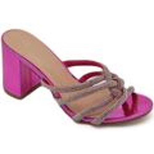 Sandali Sandalo donna in vernice fucsia gioiello argento sabot mule ape - Malu Shoes - Modalova