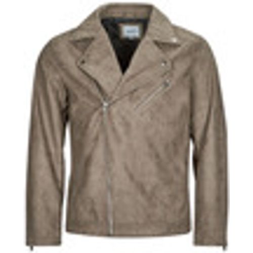 Giacca in pelle JJROCKY FAUX SUEDE BIKER JACKET - jack & jones - Modalova