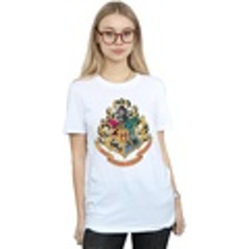 T-shirts a maniche lunghe Hogwarts Crest Gold Ink - Harry Potter - Modalova