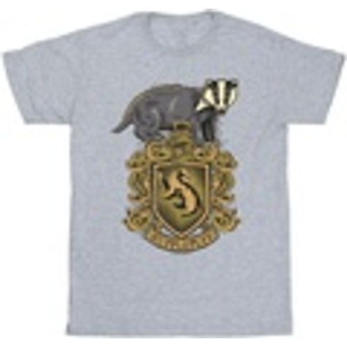 T-shirts a maniche lunghe Hufflepuff Sketch Crest - Harry Potter - Modalova