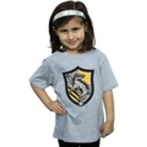T-shirts a maniche lunghe Hufflepuff Crest Flat - Harry Potter - Modalova