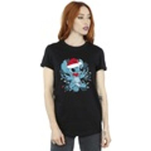 T-shirts a maniche lunghe Lilo And Stitch Christmas Lights Sketch - Disney - Modalova