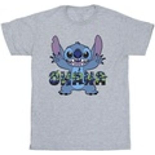 T-shirts a maniche lunghe Lilo And Stitch Ohana Blue Glitch - Disney - Modalova