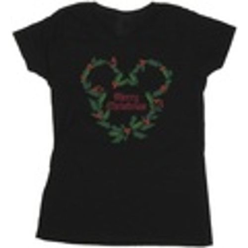 T-shirts a maniche lunghe Mickey Mouse Merry Christmas Holly - Disney - Modalova