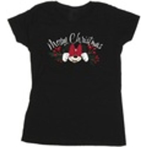 T-shirts a maniche lunghe Minnie Mouse Christmas Holly - Disney - Modalova