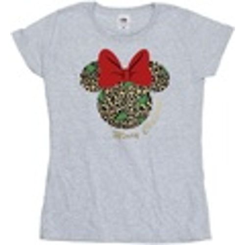 T-shirts a maniche lunghe Minnie Mouse Leopard Christmas - Disney - Modalova