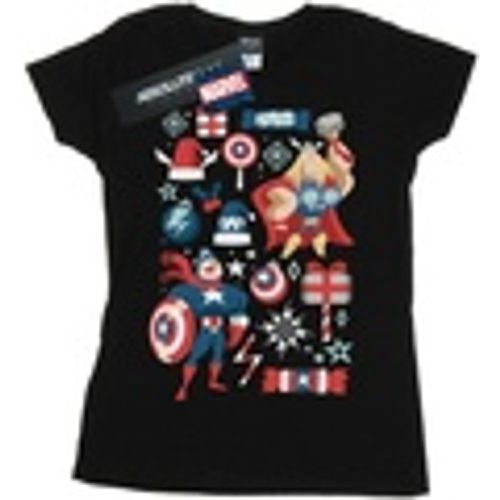 T-shirts a maniche lunghe Thor And Captain America Christmas Day - Marvel - Modalova