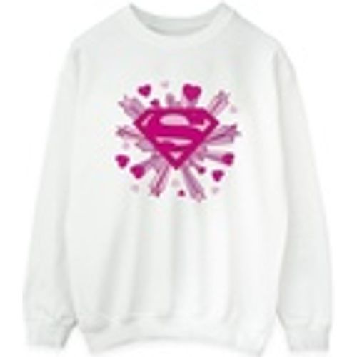 Felpa Superman Pink Hearts And Stars Logo - Dc Comics - Modalova