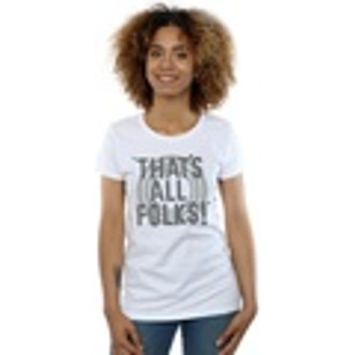 T-shirts a maniche lunghe That's All Folks Text - Dessins Animés - Modalova