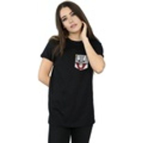 T-shirts a maniche lunghe Bugs Bunny Face Faux Pocket - Dessins Animés - Modalova
